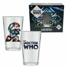 Doctor Who Anniversary Third Doctor 16 oz. Glass Set of 2   - $14.96