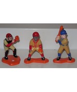 Vintage Wilton Baseball Player Cake Topper Lot of 3 Catcher Hitter and F... - $285.10 MXN