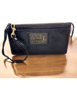 New Coach Poppy Daisy Y2K Vintage Liquid Black Patent Leather Wallet Wri... - €34,50 EUR