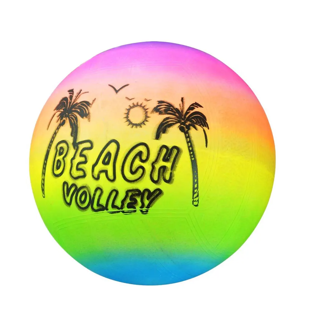 Noverty Summer Beach Ball Inflatable Pool Swim Rubber Rainbow Beach Volleyball - £8.26 GBP