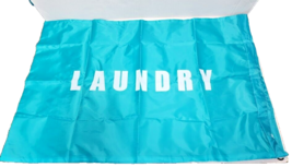 Drawstring Laundry Bags 36-inch x 24-inch Set of 2 (Teal, Grey) - £3.93 GBP