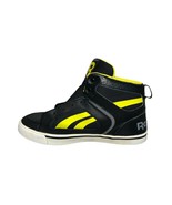 Reebok High Top  Athletic Sneakers Shoes Black Neon Green V55882 Boys 4.... - £27.52 GBP