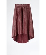 Zadig &amp; Voltaire Joslin Crinkled Leather Skirt Pockets $628 Sz 38, US M,... - €171,15 EUR