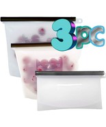 SILK HOME 3PC Food Grade BPA FREE Storage Bags THREE SIZES Reusable - $16.80