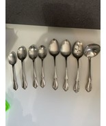 lot Oneidacraft Deluxe CHATEAU Oneida Stainless Serving tea table spoons... - £18.56 GBP