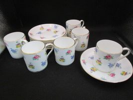 Crown Staffordshire Compatible with England Flat Demitasse Coffee Floral Bouquet - £46.84 GBP+