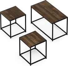 Furinno Camus Modern Living Room Coffee Table With 2 End Tables, Columbi... - $151.98