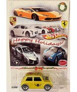 CUSTOM Hot Wheels Yellow Morris Mini Happy Holidays Car Series  w/RR - €83,70 EUR