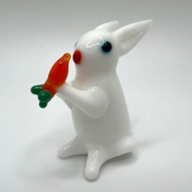 Murano Glass Handcrafted Unique Art, Lovely Rabbit Figurine, Glass Art - $33.50