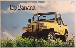 1988 Print Ad The 1989 New Jeep Wrangler Islander Top Banana  Yellow - £16.63 GBP