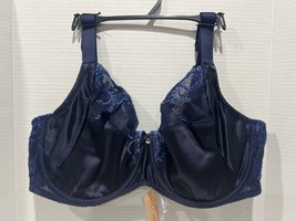 Lise Charmel ACC6180 Splendeur Soie 3 Part Full Cup Bra Navy  Size 44D NWT - $89.00