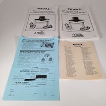 Rival Electric Ice Cream Maker Owners Manual 8200 8401 8405 8455 8550 8605 - £7.80 GBP