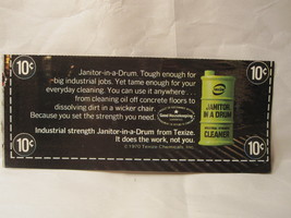 1970 Unused Store Coupon: 10c off Janitor-In-A-Drum Cleaner products - £3.99 GBP