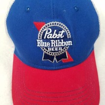Pabst Blue Ribbon Cap Hat Snap Back PBR Trucker Beer Bar Drinking Mens Red Blue - £15.48 GBP