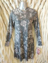 Love Fire Long Sleeve Dress Grey Floral Size X- Small  NEW  - £6.33 GBP