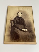 Antique Vintage Cabinet Card Photograph Older Woman Portrait Black Dress... - $365.87 MXN