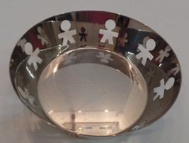 Brand New Silvertone Bowl. Cut Out Gingerbread Perhaps 6.5&quot; W X 2&quot; Tall Ret. $29 - £15.82 GBP