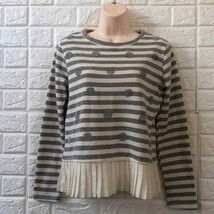 Madison Jules sweatshirt w/ pleated chiffon trim - £20.18 GBP