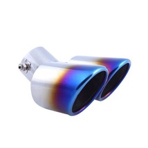 Stainless steel tail exhaust muffler tip pipe car styling accessories for Creta  - £53.22 GBP