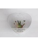 C.R. Gibson Baby Heart Shaped My Tiny Hand Print Kit in a Silver Box - New - $21.99