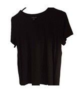 J, Jill T-Shirt Women&#39;s S Black Geometric Short Sleeve Jewel Neck Stretc... - $21.65 CAD