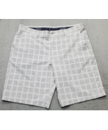 PGA TOUR Chino Shorts Men&#39;s 38 Multi Plaid Golf Performance Flat Front Z... - $24.36