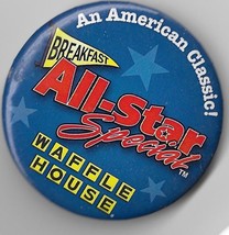 Waffle House button &quot; All-star special breakfast &quot; - £3.51 GBP