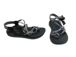 CHACO CLOUD ZX or ZX2 women 8 Black Aqua Blue Adjustable Strap Sandals - £18.17 GBP