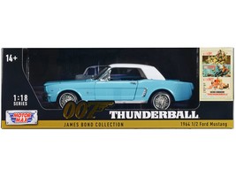 1964 1/2 Ford Mustang Light Blue with White Top James Bond 007 &quot;Thunderb... - £58.59 GBP