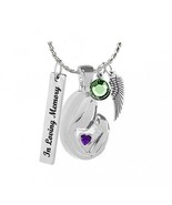 Mother &amp; Child Purple Crystal Jewelry Urn - Love Charms™ Option - $29.95