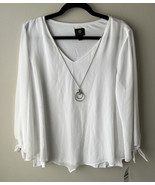 JM Collections with Necklace Long Sleeve Size L - £23.35 GBP