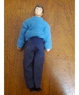 Horsman Doll House Family Father Dad Doll Blue Shirt Blue Pants 1988 Vin... - $9.37 CAD