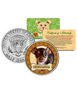 CHIHUAHUA Dog JFK Kennedy Half Dollar US Colorized Coin - $16.71 CAD