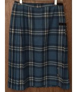 Vintage Kilt Skirt Wrap Tartan Style Scottish Plaid 1960s Pin - M-L - PR... - $32.73