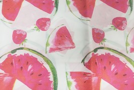 Thin Peva Vinyl Tablecloth 60&quot; Round (4-6 People) Watermelons &amp; Strawberries,Gr - £7.11 GBP