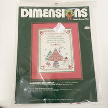 Dimensions Christmas Wish Sampler Cross Stitch Kit #8317 11&quot; x 14&quot; Vinta... - £11.79 GBP