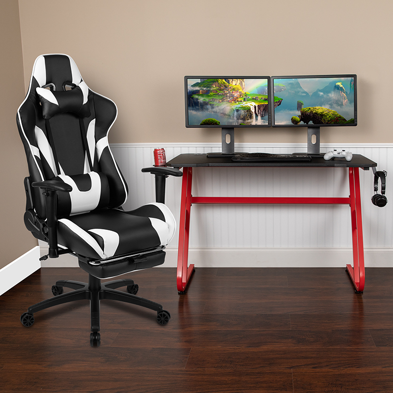 Red Gaming Desk and Chair Set BLN-X30RSG1030-BK-GG