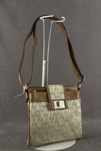 Modern Designer Ladies Purse TIGNANELLO Logo Cream &amp; Tan Leather Shoulde... - £29.24 GBP