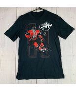 Minnesota Wild NHL Large Reebok Casual T-Shirt Black New Youth - €8,56 EUR