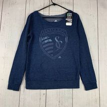 Sporting Kansas City MLS Adidas Small Blue Sweatshirt New Women - $27.90 CAD
