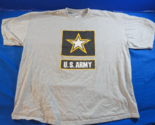 DISCONTINUED US ARMY HEAVY COTTON GREY CREWNECK WORKOUT FITNESS T SHIRT 3XL - $21.86