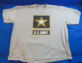 DISCONTINUED US ARMY HEAVY COTTON GREY CREWNECK WORKOUT FITNESS T SHIRT 3XL - £17.21 GBP