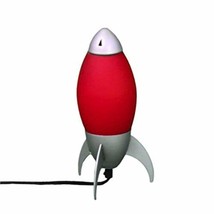 ORE International KT-162 Kid&#39;s Rocket Table Lamp 10.5-Inch Height Red - £39.91 GBP