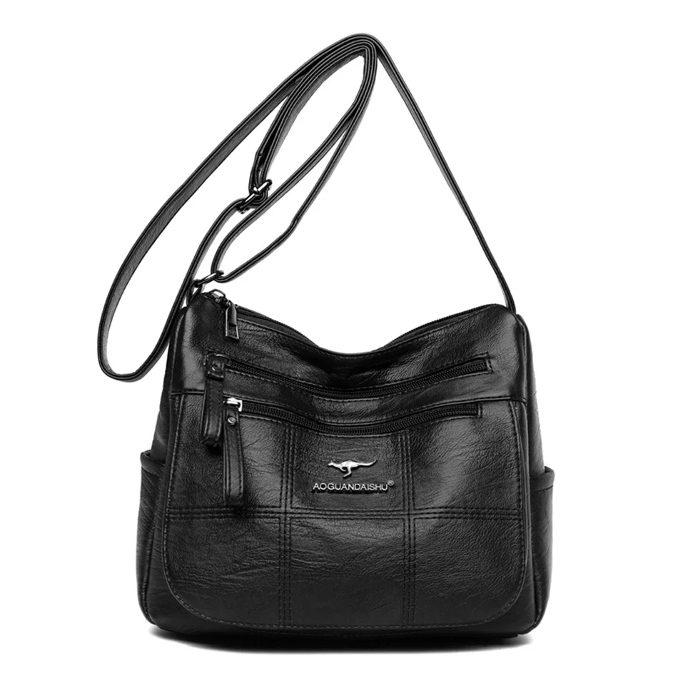 Many Pockets Shoulder Crossbody Bags for Women 2022 Brand Pu Leather Ladies  Han - £19.24 GBP