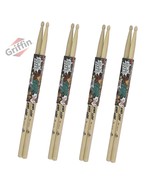 GRIFFIN Attack Zzzap Drum Sticks - 4 Pairs of Select Elite Maple Wood Si... - $30.05 CAD