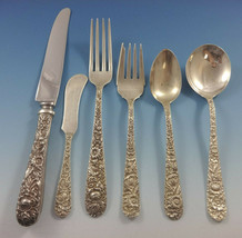 Repousse by Kirk Sterling Silver Flatware Set For 8 Service 54 Pieces - £2,571.92 GBP