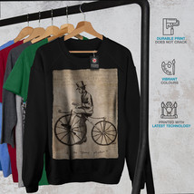 Wellcoda Man On Bicycle Womens Sweatshirt, Old Casual Pullover Jumper - £23.10 GBP+
