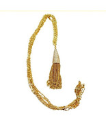 Savvy Cie Tassel Pendant 18K Gold Plated $175 Austrian Crystals 32&quot; GR8 ... - £46.83 GBP