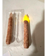 2 Burnt Ivory Timer Candlesticks - $24.99