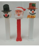 Vintage Lot of 3 Christmas Pez Dispensers Santa &amp; 2 Different Snowmen - $165.22 MXN